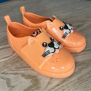 Mini Melissa Safari Jelly Pop Cat Sneakers Slip On Orange Kid’s 12